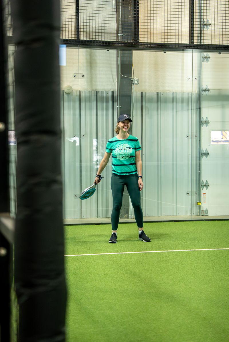 Player smiling on court