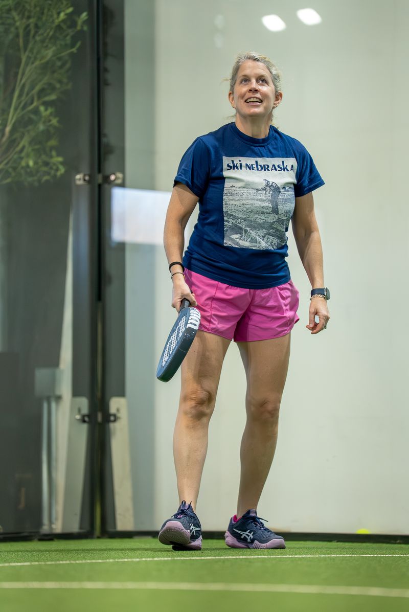 Player celebrating on court